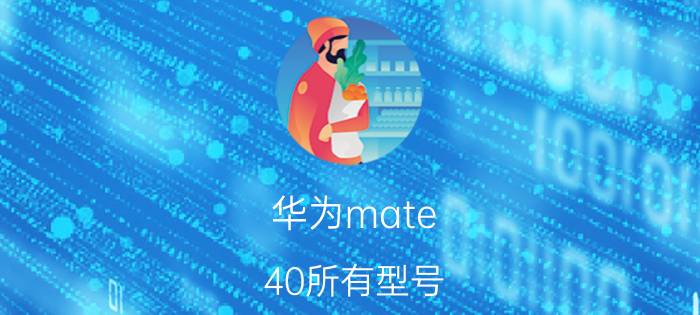 华为mate 40所有型号